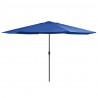 Parasol ogrodowy na metalowym słupku, 390 cm, niebieski