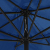 Parasol ogrodowy na metalowym słupku, 390 cm, niebieski
