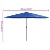 Parasol ogrodowy na metalowym słupku, 390 cm, niebieski