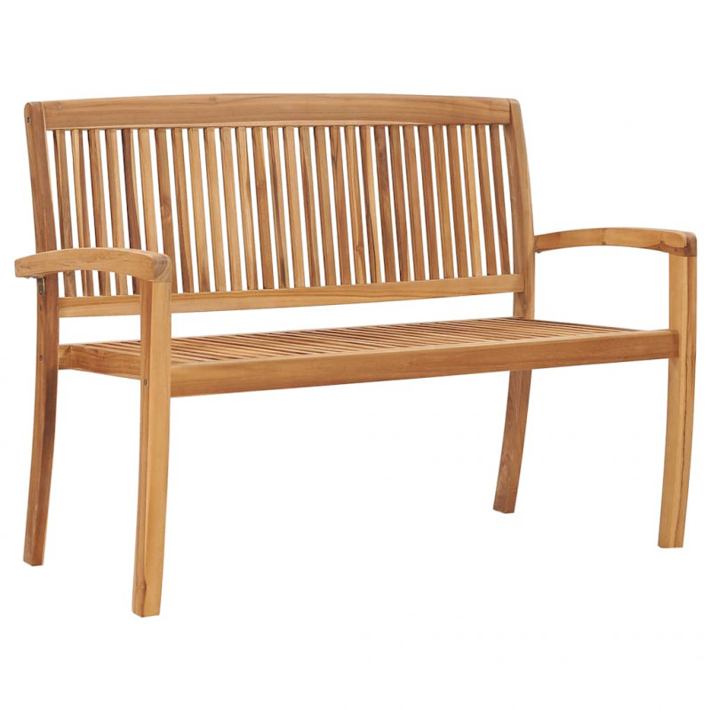 2-osobowa ławka ogrodowa, 120 cm, lite drewno tekowe