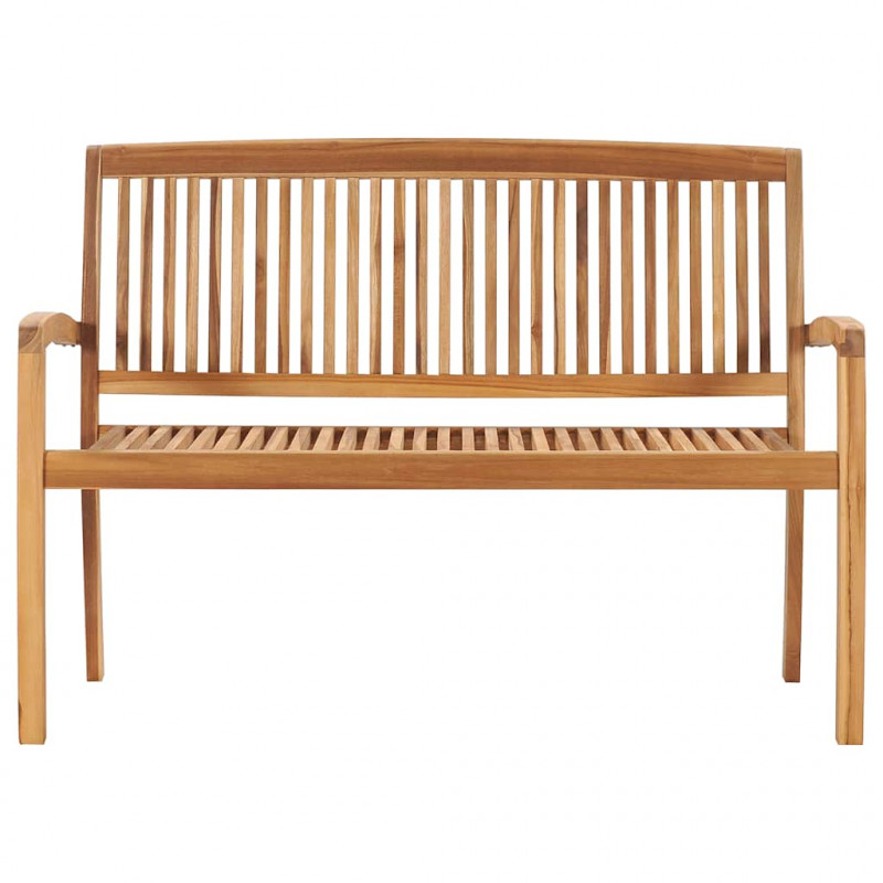2-osobowa ławka ogrodowa, 120 cm, lite drewno tekowe