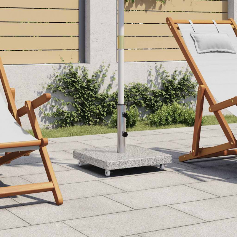 Podstawa pod parasol, granitowa, 30 kg, kwadratowa, szara
