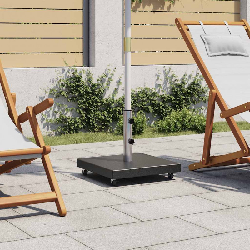Podstawa pod parasol, granitowa, 30 kg, kwadratowa, czarna