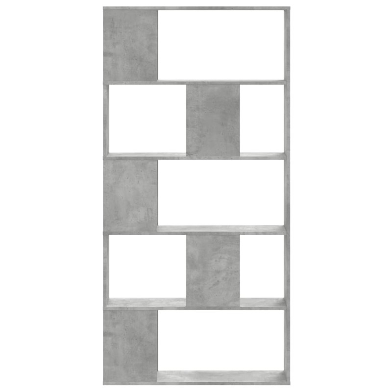 5-poziomowy regał, szarość betonu, 80,5x23,5x162,5 cm