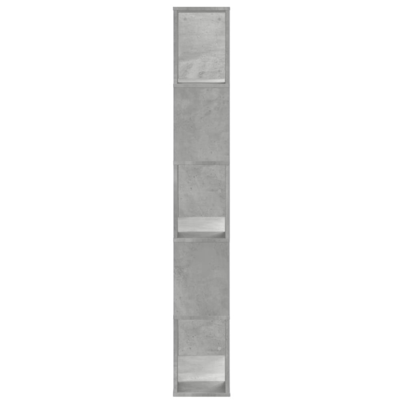 5-poziomowy regał, szarość betonu, 80,5x23,5x162,5 cm