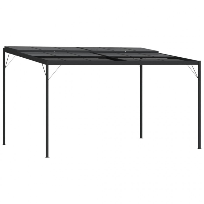 Altana ogrodowa, antracytowa, 4x3x2,5 m, aluminium i stal