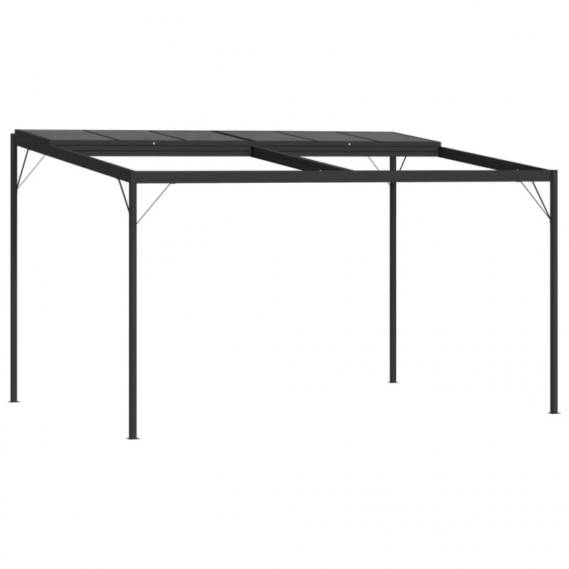 Altana ogrodowa, antracytowa, 4x3x2,5 m, aluminium i stal