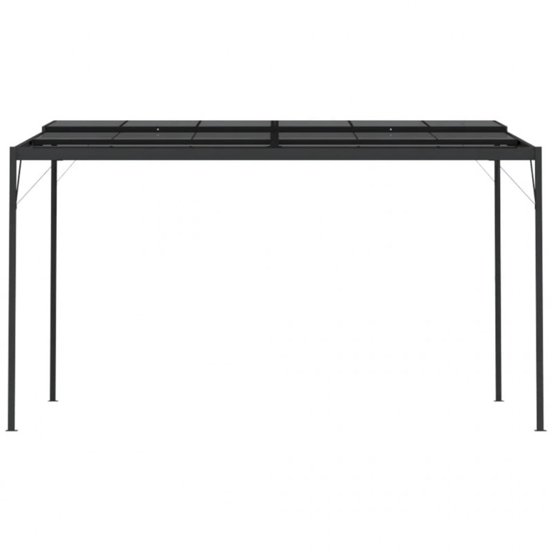 Altana ogrodowa, antracytowa, 4x3x2,5 m, aluminium i stal