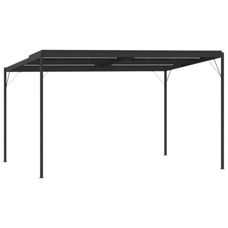 Altana ogrodowa, antracytowa, 4x3x2,5 m, aluminium i stal