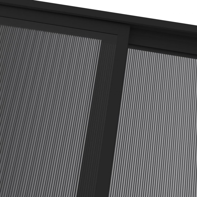 Altana ogrodowa, antracytowa, 4x3x2,5 m, aluminium i stal