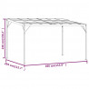 Altana ogrodowa, antracytowa, 4x3x2,5 m, aluminium i stal