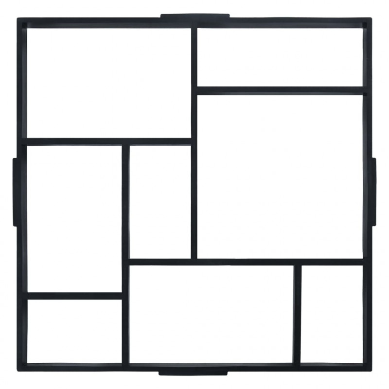 Formy do kostki brukowej, 2 szt., 50,4 x 50,4 x 4,3 cm, plastik