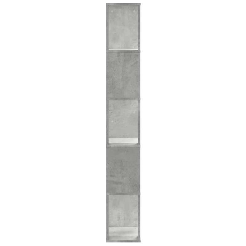5-poziomowy regał na książki, szarość betonu, 45x23,5x162,5 cm