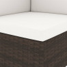 Modułowe siedzisko narożne, rattan PE, brązowe