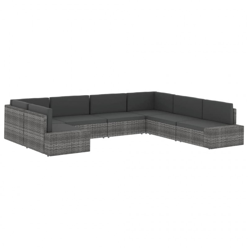 Modułowe siedzisko narożne, rattan PE, brązowe