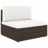Sofa modułowa 2-osobowa, rattan PE, brązowa