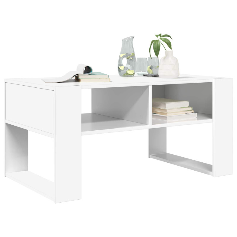 Stolik kawowy Biały 92 x 53 x 45 cm Materiał drewnopochodny