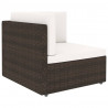 Sofa modułowa 2-osobowa, rattan PE, brązowa