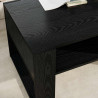 Stolik kawowy z przechowywaniem Czarny Dąb 92 x 53 x 45 cm
