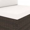 Sofa modułowa 2-osobowa, rattan PE, brązowa