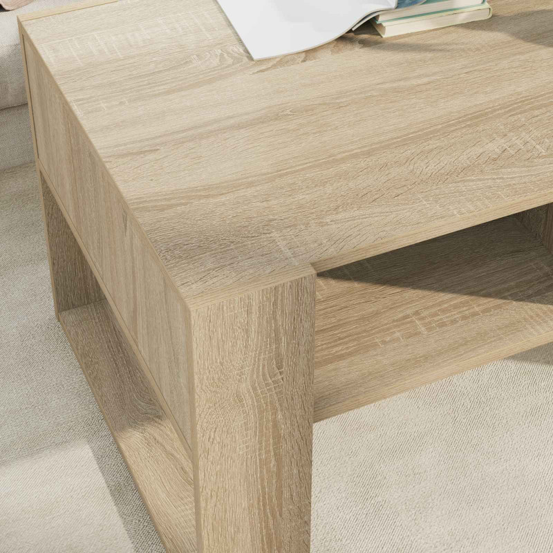 Stolik kawowy z przechowywaniem Dąb Sonoma 92 x 53 x 45 cm