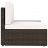 Sofa modułowa 2-osobowa, rattan PE, brązowa