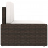 Sofa modułowa 2-osobowa, rattan PE, brązowa