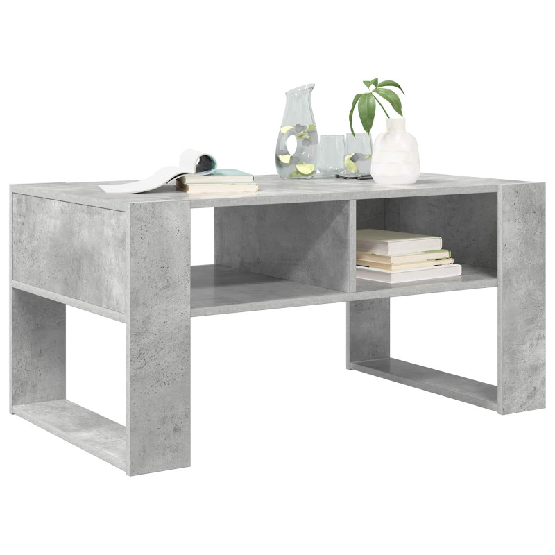 Stolik kawowy z przechowywaniem Betonowy szary 92 x 53 x 45 cm