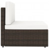Sofa modułowa 3-osobowa, rattan PE, brązowa