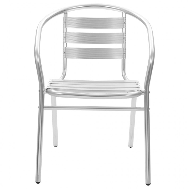 Krzesła ogrodowe, sztaplowane, 4 szt., aluminium