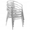 Krzesła ogrodowe, sztaplowane, 4 szt., aluminium