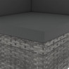 Modułowe siedzisko narożne, rattan PE, szare