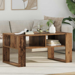 Stolik kawowy z przechowywaniem Stare drewno 92 x 53 x 45 cm