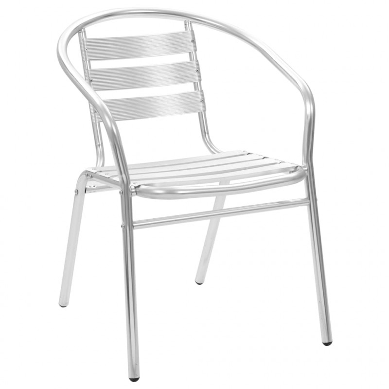 5-częściowy zestaw mebli ogrodowych, aluminium, srebrny