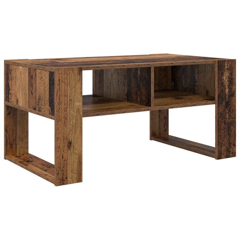 Stolik kawowy z przechowywaniem Stare drewno 92 x 53 x 45 cm