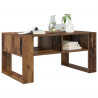 Stolik kawowy z przechowywaniem Stare drewno 92 x 53 x 45 cm