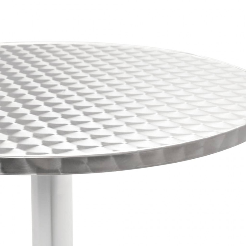 5-częściowy zestaw mebli ogrodowych, aluminium, srebrny