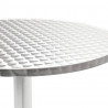5-częściowy zestaw mebli ogrodowych, aluminium, srebrny