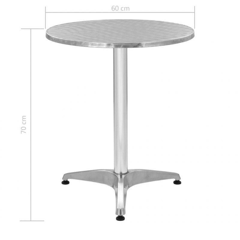 5-częściowy zestaw mebli ogrodowych, aluminium, srebrny