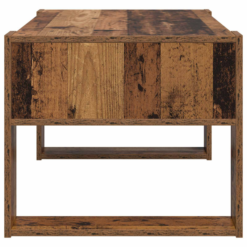 Stolik kawowy z przechowywaniem Stare drewno 92 x 53 x 45 cm