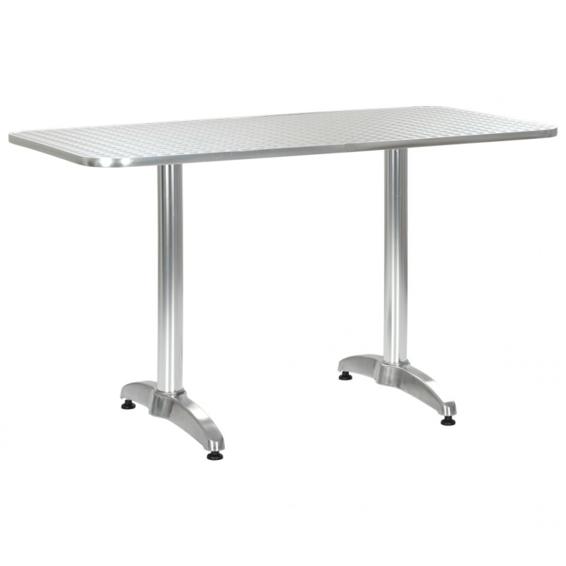 5-częściowy zestaw mebli ogrodowych, aluminium, srebrny
