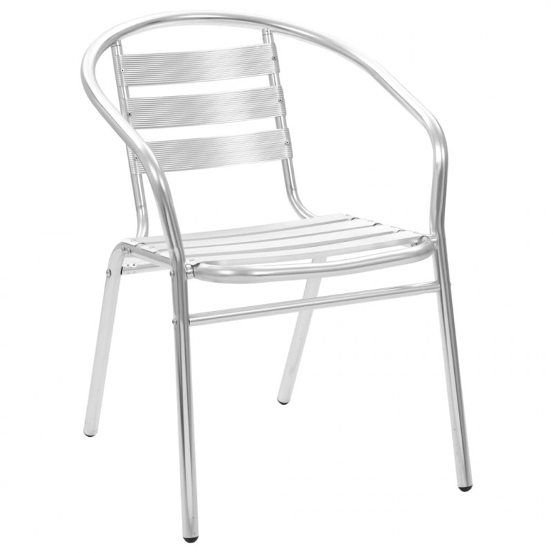 5-częściowy zestaw mebli ogrodowych, aluminium, srebrny