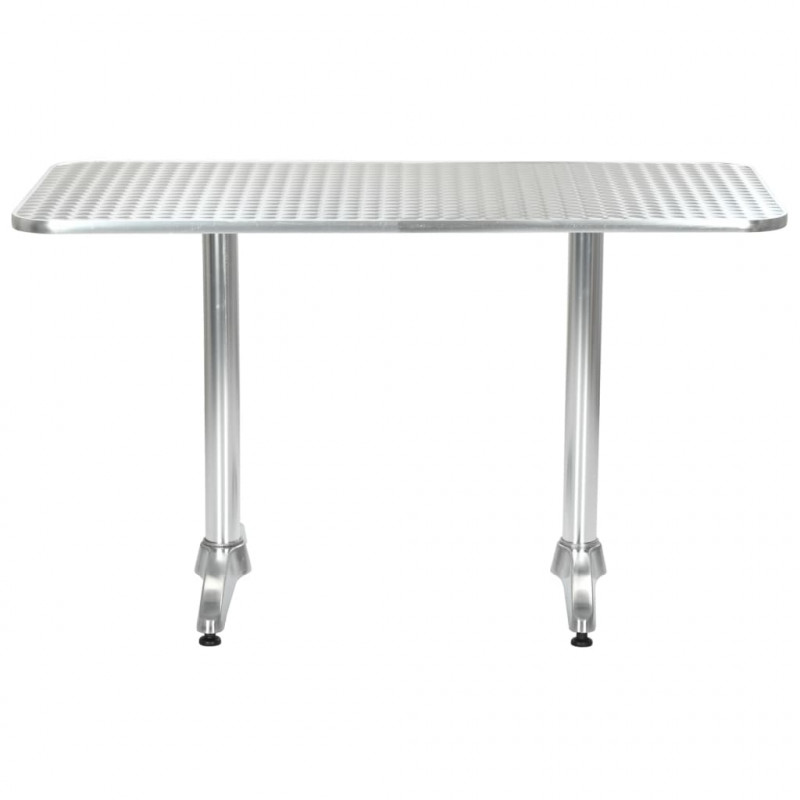 5-częściowy zestaw mebli ogrodowych, aluminium, srebrny