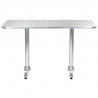 5-częściowy zestaw mebli ogrodowych, aluminium, srebrny