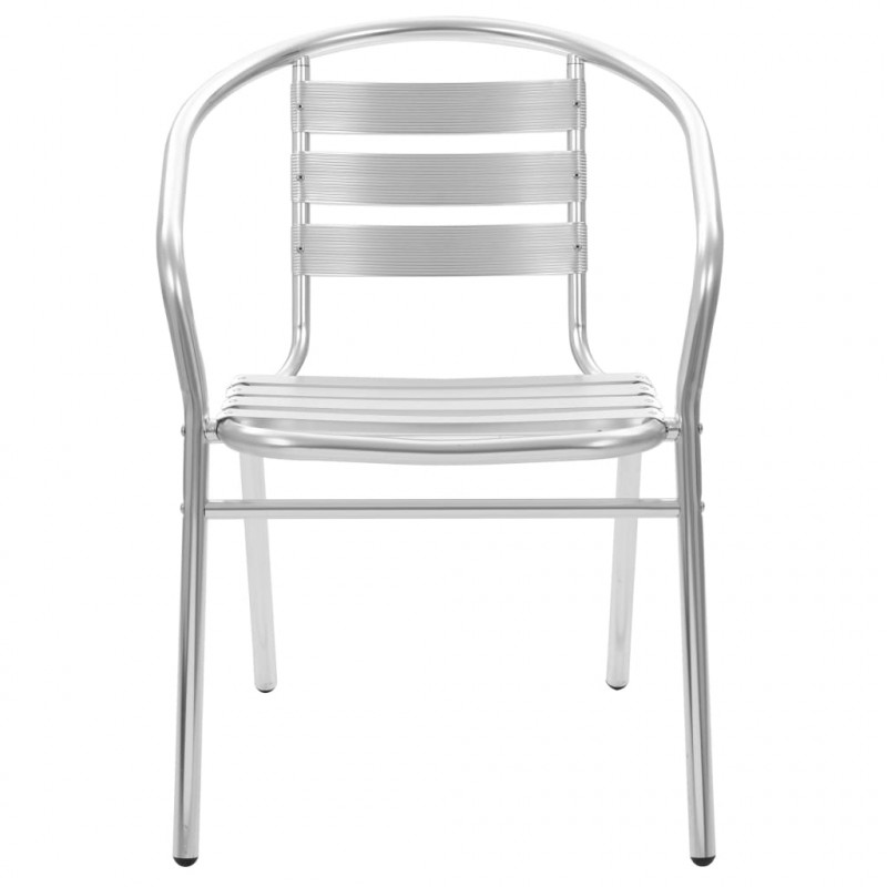 5-częściowy zestaw mebli ogrodowych, aluminium, srebrny