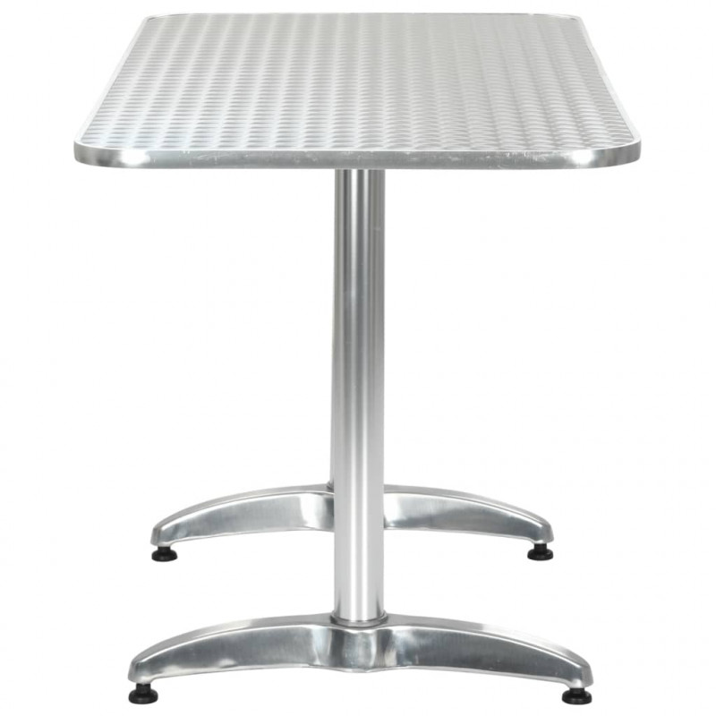 5-częściowy zestaw mebli ogrodowych, aluminium, srebrny