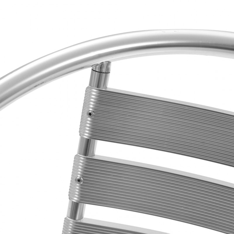 5-częściowy zestaw mebli ogrodowych, aluminium, srebrny