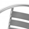 5-częściowy zestaw mebli ogrodowych, aluminium, srebrny