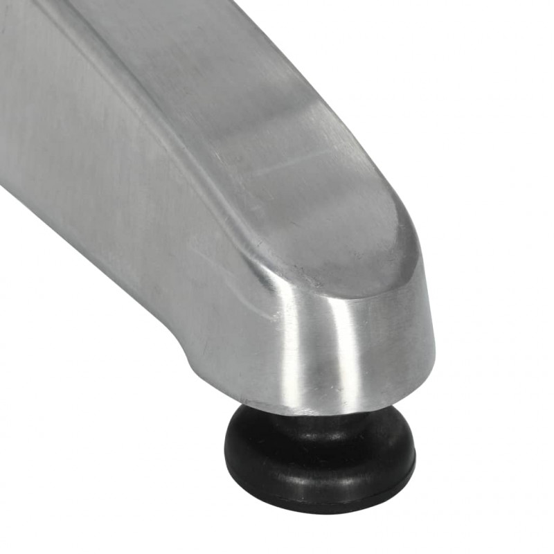 5-częściowy zestaw mebli ogrodowych, aluminium, srebrny