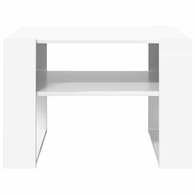 Stolik kawowy Biały 66 x 53 x 45 cm Materiał drewnopochodny